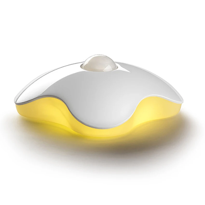 Motion Sensor LED Night Light with Auto Dusk to Dawn Sensor, Battery / Rechargeable White/ Yellow Lights for Hallway, Kitchen