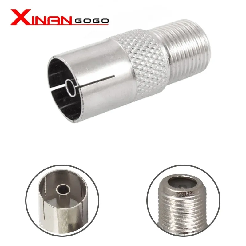 Xinangogo-enchufe hembra a PAL, adaptador Coaxial RF recto, tipo F a conector de TV, 2/5/10 piezas