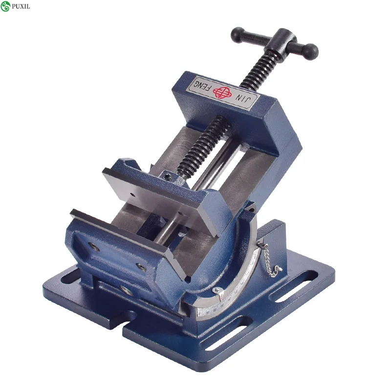 3 Inch Tiltable Guide Type Angle Flat Tongs 90 Degree Inclination Vise Tilt Angle Vise For Drilling Machine Bench Drill