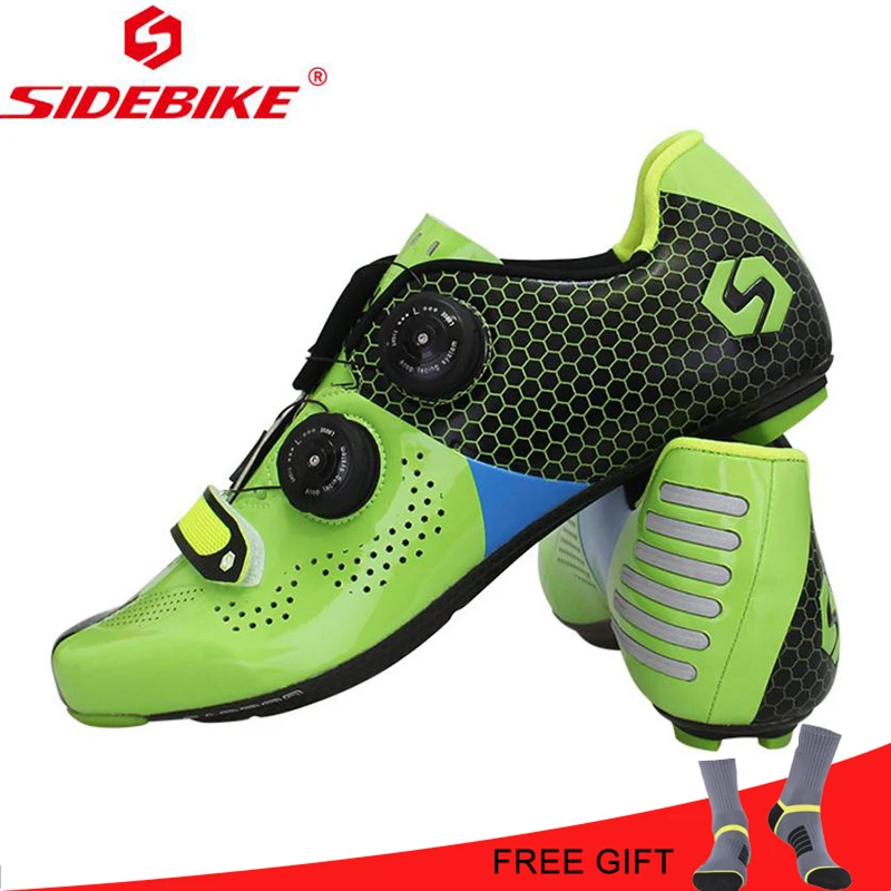 SIDEBIKE Carbon Road Cycling Shoes Men Women Ultralight Profession Riding Bike Shoes Sapatilha Ciclismo Sport Lock Bicycle Shoes