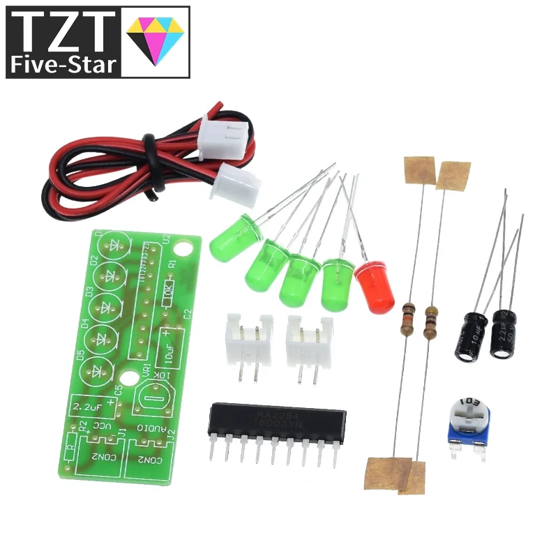 TZT Electronic Kit Parts 5mm RED Green LED Level Indicating 3.5-12V KA2284 DIY KIT Audio Level Indicator Suite Trousse DIY