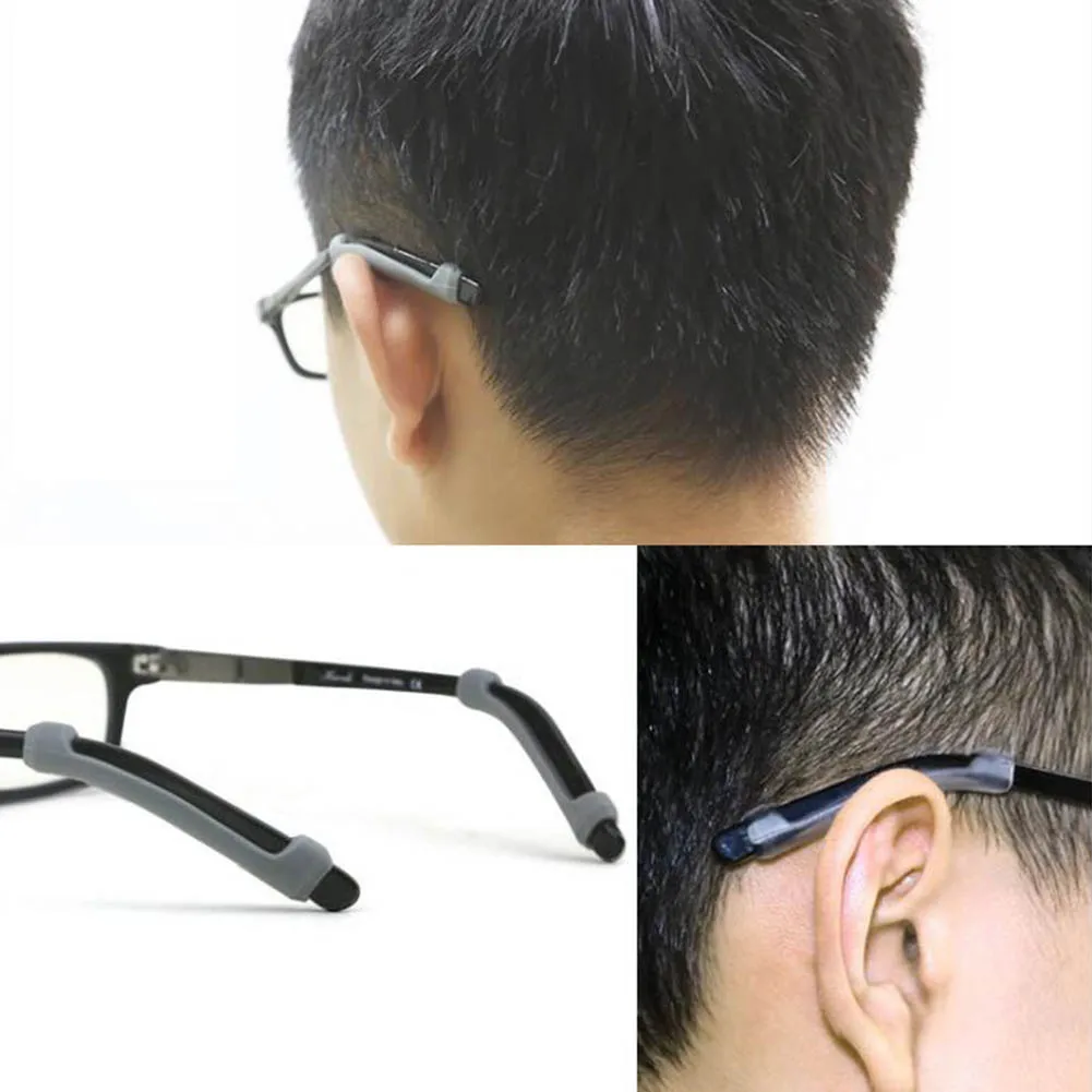 2021 Fashion 1 Pair High Quality Eyewear Transparent Anti Slip Silicone Ear Hook Temple Tip Holder Eye Glasses Accessories Soft