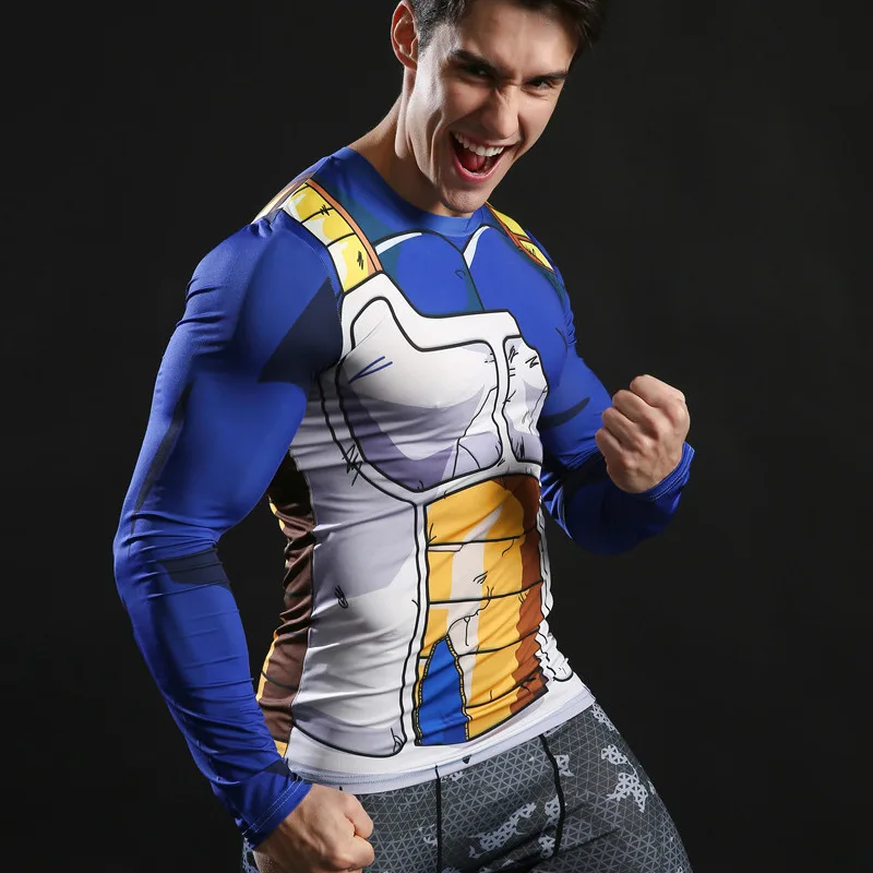 3D Printed T Shirts Cosplay Men Anime GOKU Shirts Fitness Compression T-Shirts Bodybuilding Tops Tees Vegeta Camiseta Tsthirt