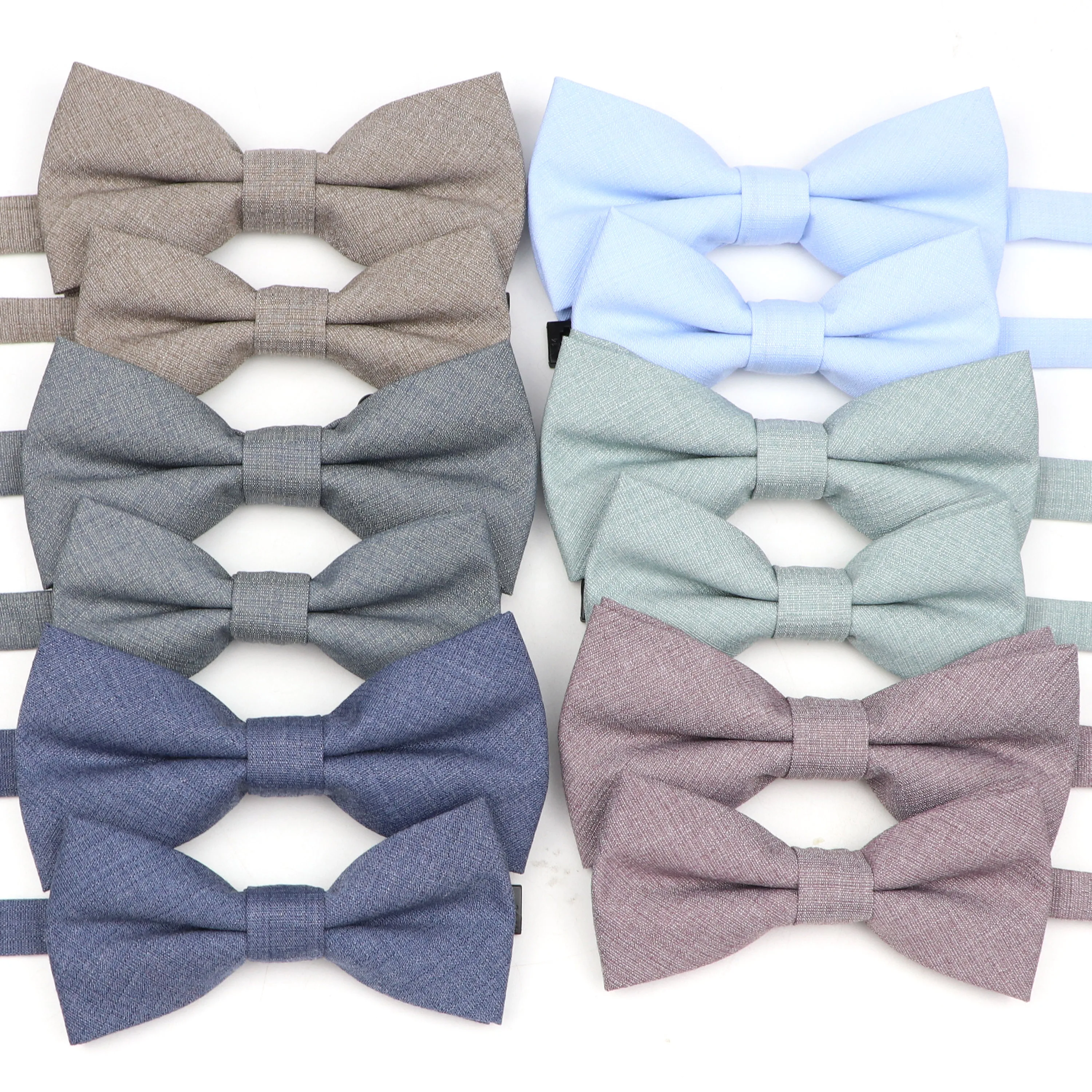 

New Solid Color Parent-Child Bow Tie Polyester Kids Men Casual Butterfly Cravat White Blue Pink Bowtie Wedding Dinner Accessory