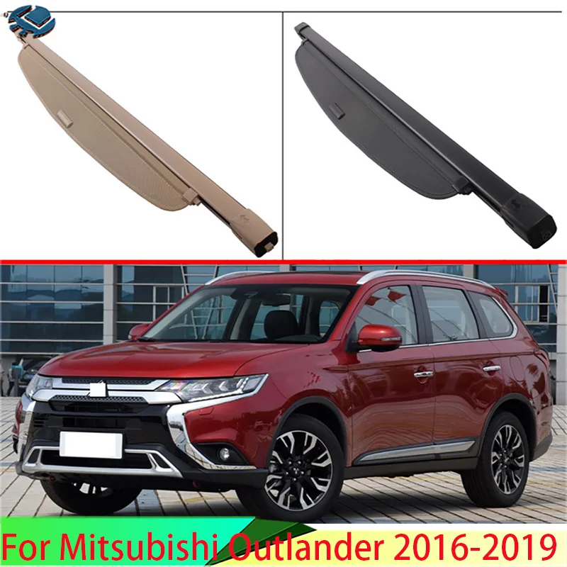 

For Mitsubishi Outlander 2013-2019 Aluminum+Canvas Rear Cargo Cover Privacy Trunk Screen Security Shield Shade Car Accessories