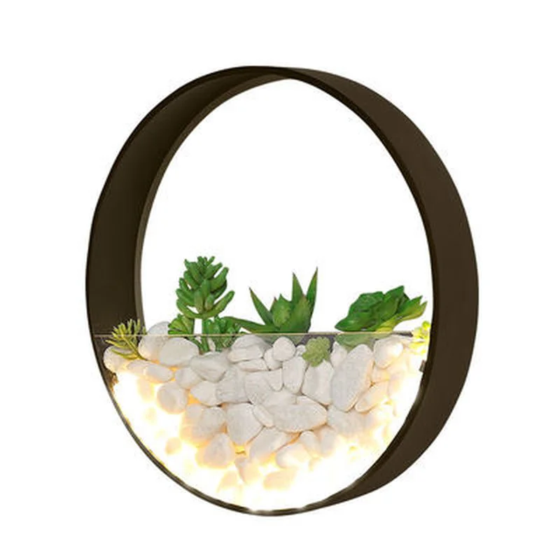 

Nordic With plant+Stone Modern Led wall lights Creative bedside bedroom lamp wedding room staircase living room aisle wall lamp