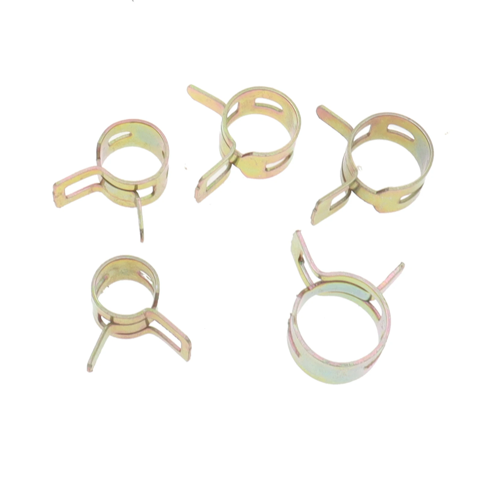 5Pcs Motorcycle Oil Water Pipe Air Tube Clamp Fuel Line Vacuum Hose Spring Type Clip Fastener Steel for Zinc Plated