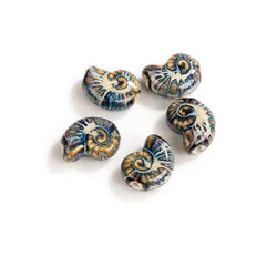 20#5pcs Small Conch  Ceramic Beads Multicolor Pendant Porcelain Jewelry Part For Necklace Bracelet #XN083