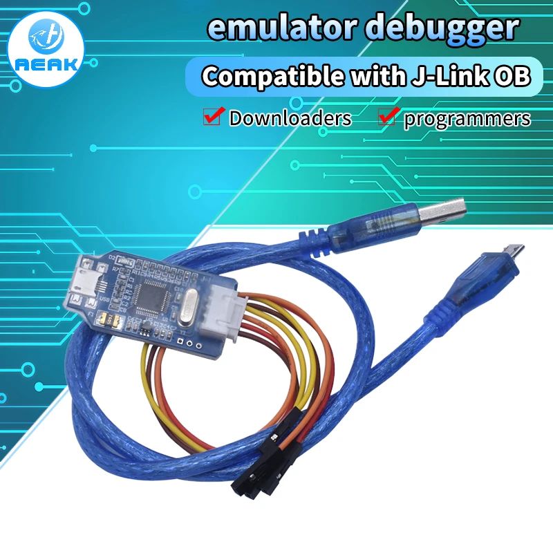 OB ARM Emulator Debugger Programmer Downloader Replace V8 SWD M74 for Arduino J-Link with Micro USB Cable 4 Pin Jumper Wire