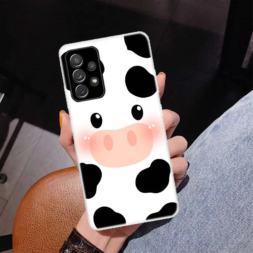 Dairy Cattle Cow Speckle Cute Cover Phone Case For Samsung Galaxy A55 A54 A53 A52 A15 A14 A13 A12 A35 A34 A33 A32 A25 A24 A23 A2