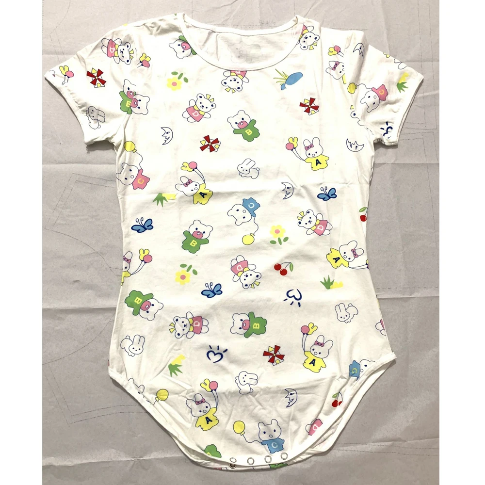 Diaper Lover and Sissy Adult Baby Onesie Pajamas Snap Crotch Romper baby bear rabbit Adult Onesie For Adult Baby Boys