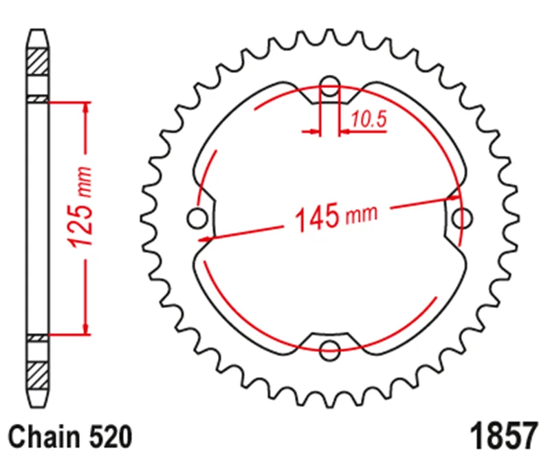 520 Motorcycle Rear Sprocket For Yamaha YFZ450R 2009-2019 YFZ450X 10-11 YFM350X Warrior YFZ350 Banshee 87-88