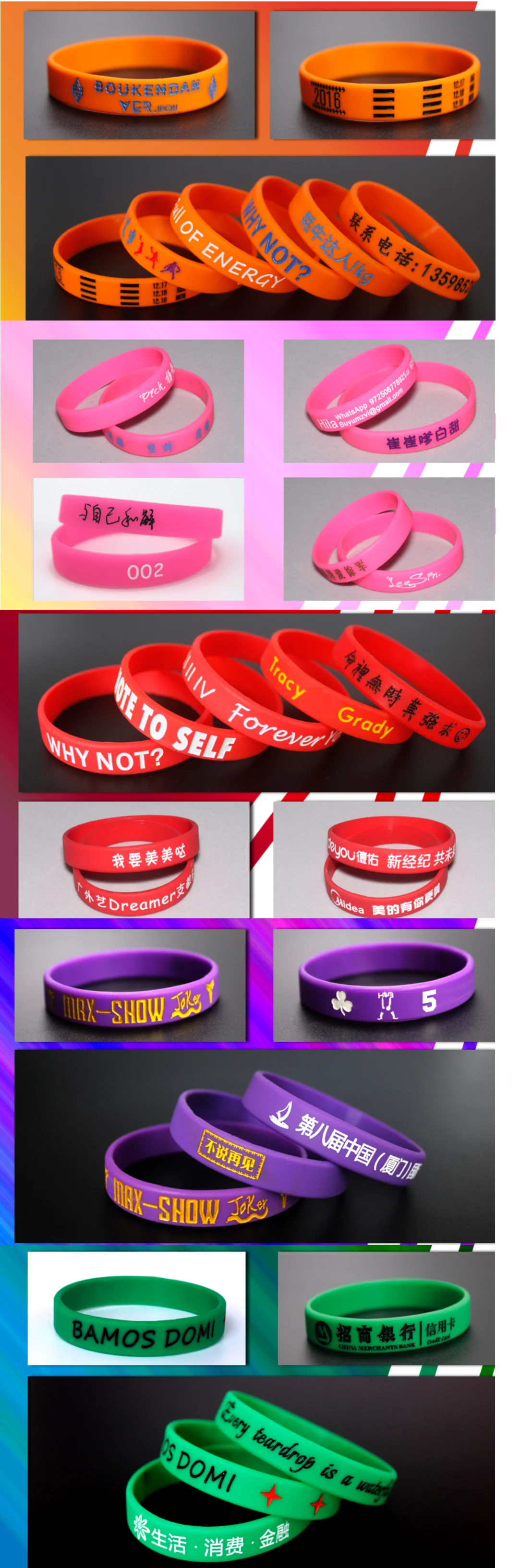 1 Stück graviert personal isierte benutzer definierte Armband sos id Armband Telefon nummer Silikon DIY Band für Geburtstags feier Ereignisse Anti-Lost – Detail 3