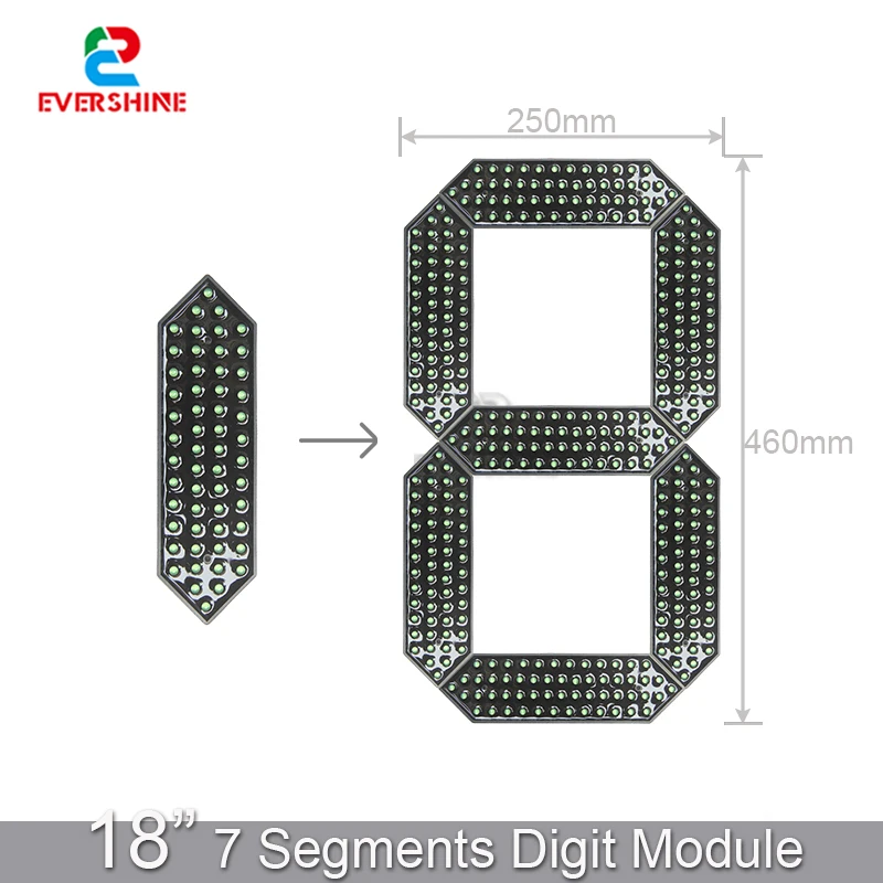 18 Inch Outdoor Waterproof 7 Segments LED Display Led Digital Board Display Signs For Gas Price Station