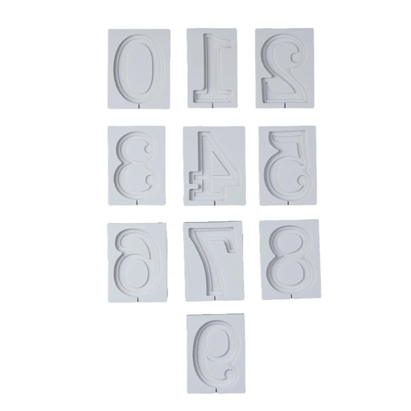 0 to 9 Numbers Silicone Mold Fondant Mould Cake Decorating Tools Chocolate Gumpaste Mold Sugarcraft Soap Resin Polymer Clay Form