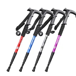 Anti Shock Trekking Pole Ultralight Wandelstokken Verstelbare Wandelen Canes Telescopische Steunpilaar Voor Nordic Walking Stokken