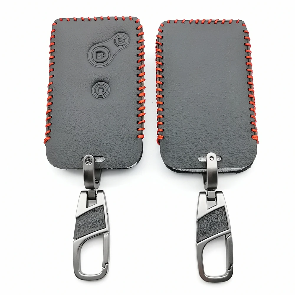 High Quality Car Leather Key Case Cover for Nissan Teana (Old Model) 3 Buttons Smart Card Remote Key Blade Fob Shell