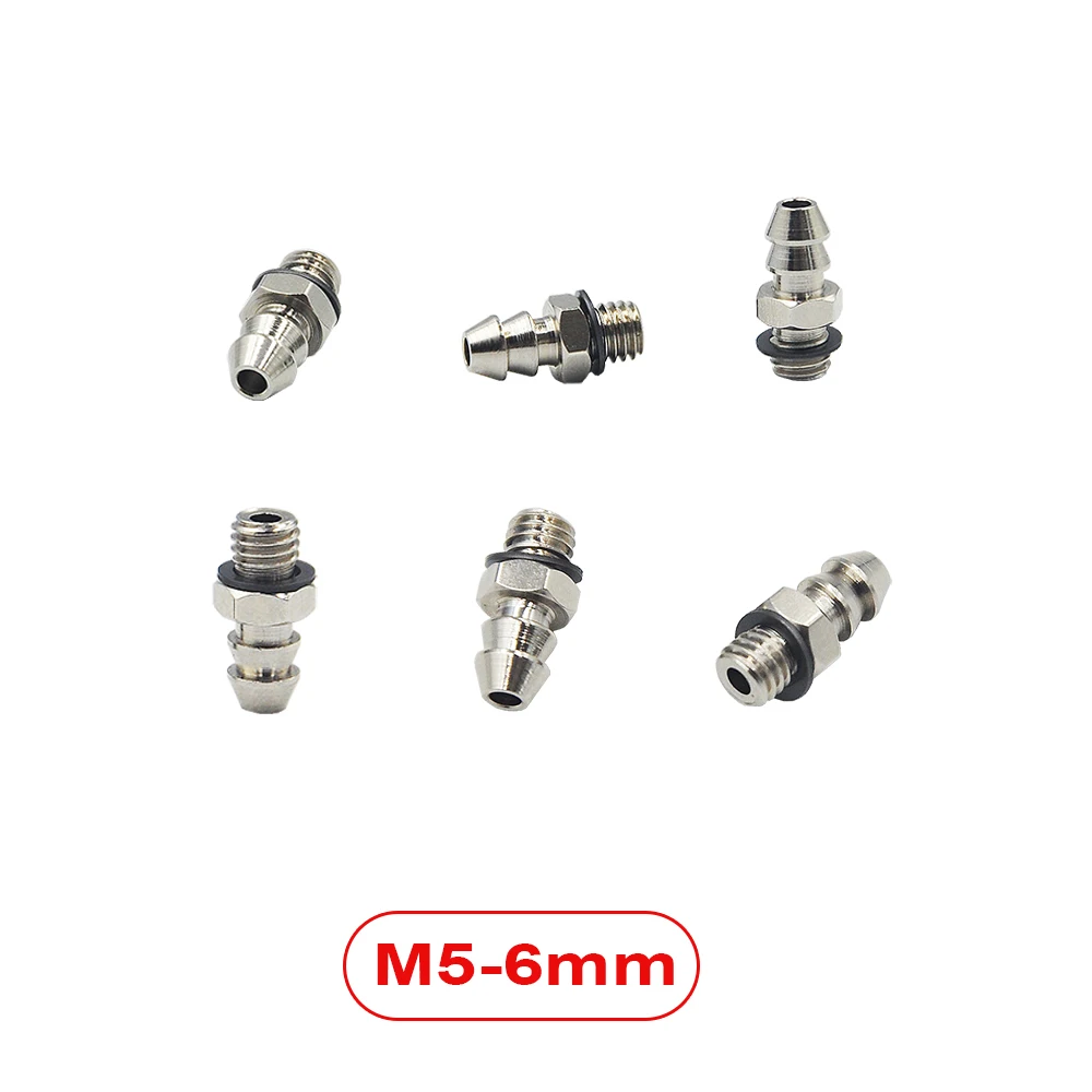 4/6mm Hose Oil Tube M3/M4/M5 Straight Connector For 1:14 RC Hydraulic Excavator Loader Dumper Car Parts