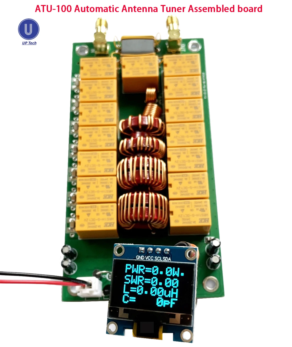 Imagem -02 - Kits de Sintonizador de Antena Automática Firmware Programado Smt Chip Soldado Mais Oled Faça Você Mesmo Atu100 Atu100 1850mhz N7ddc 7x7