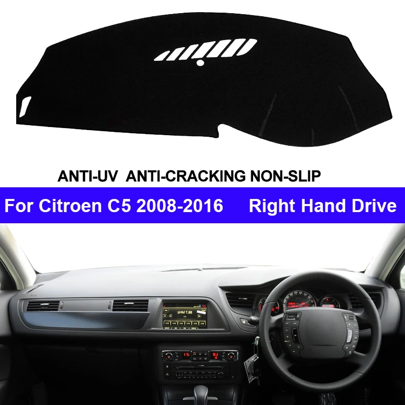 Car Auto Inner Dashboard Cover For Citroen C5 2008-2016 Center Console Protector Carpet Dashmat Reduce Sun 2015 2014 2013 2012