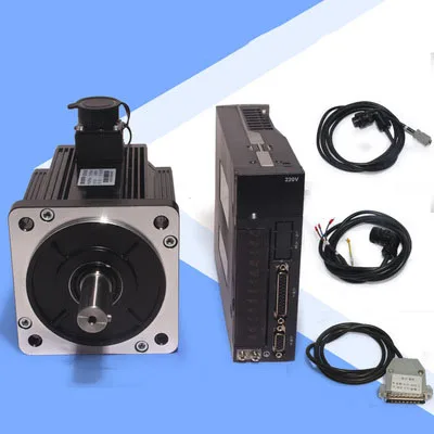 220V1.2KW/1.5kW/1.8KW3000r 110MM AC servo motor driver set,2500 line incremental encoder,CNC automatic power, optional brake