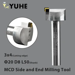 MCD Diamond Tools Side and End Milling Tool Used In CNC Milling Machine For Jewelry Mirror Effect Processing Jewelry Tools