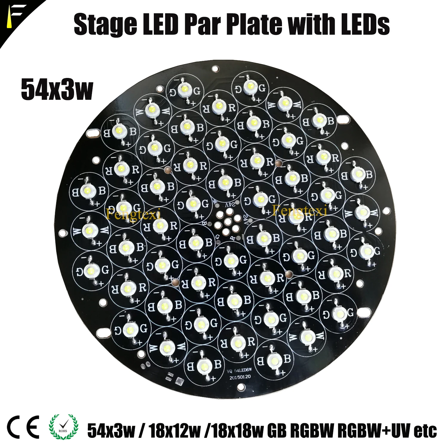 LED Non impermeabile con piastra in alluminio Kit di parti del disco 18x12w 18x15w 18x18w LED Flood Light Par RGBWA 5 in1 LED Par Can Disk Plate