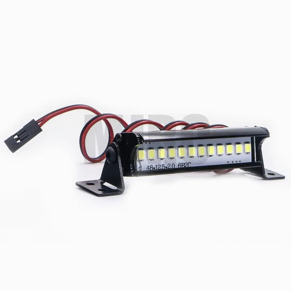 50mm RC LED Light Bar LEDs Lamp 1:10 RC Car Part for TRX4 90046 90048 SCX10 bright LED lights cool accessory for model car trx-6