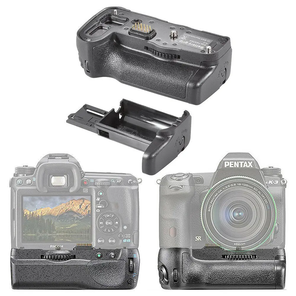 

JINTU Multi-Power Vertical Battery Grip Pack Holder +1pcs D-Li90 Battery Kit for Pentax K-3 K3 DSLR Camera AS D-BG5