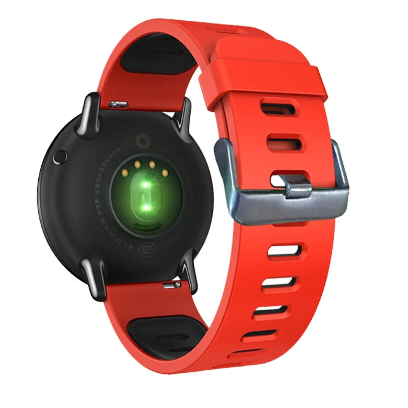 

For XIAOMI mi watch color strap Soft Silicon bracelet smart watch band amazfit pace GTR 47mm stratos 3 2 2S Wrist bands