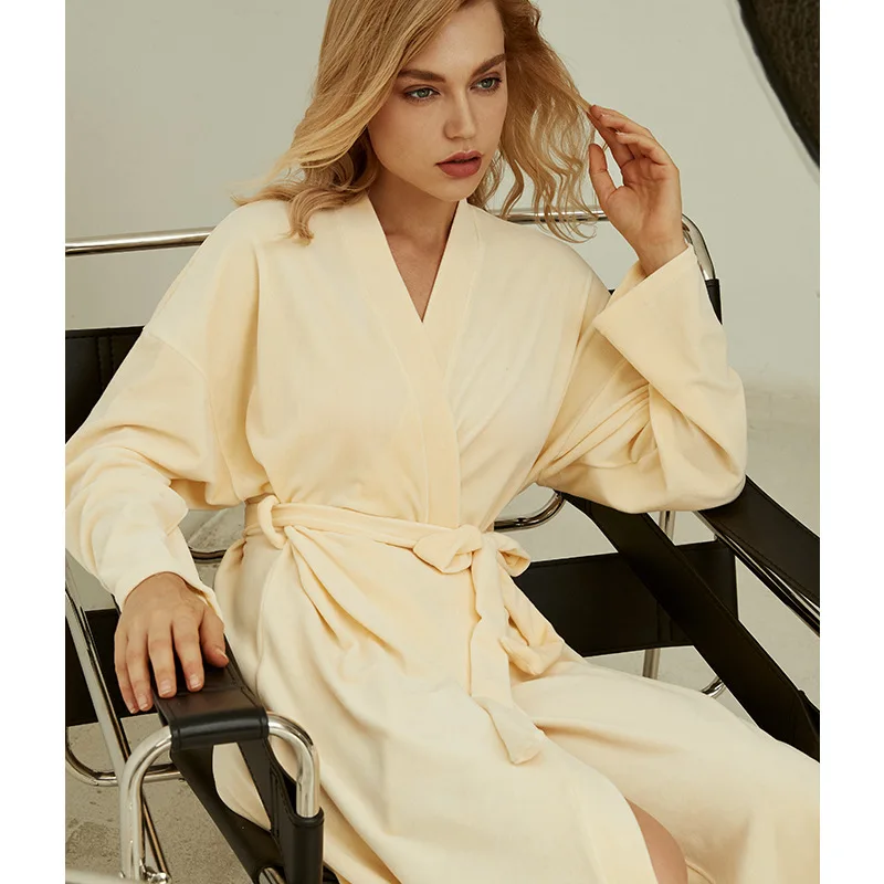 Night gown new arrival autumn winter pajamas women long-sleeve cardigan casual warm home wear female robe chinoise gowns