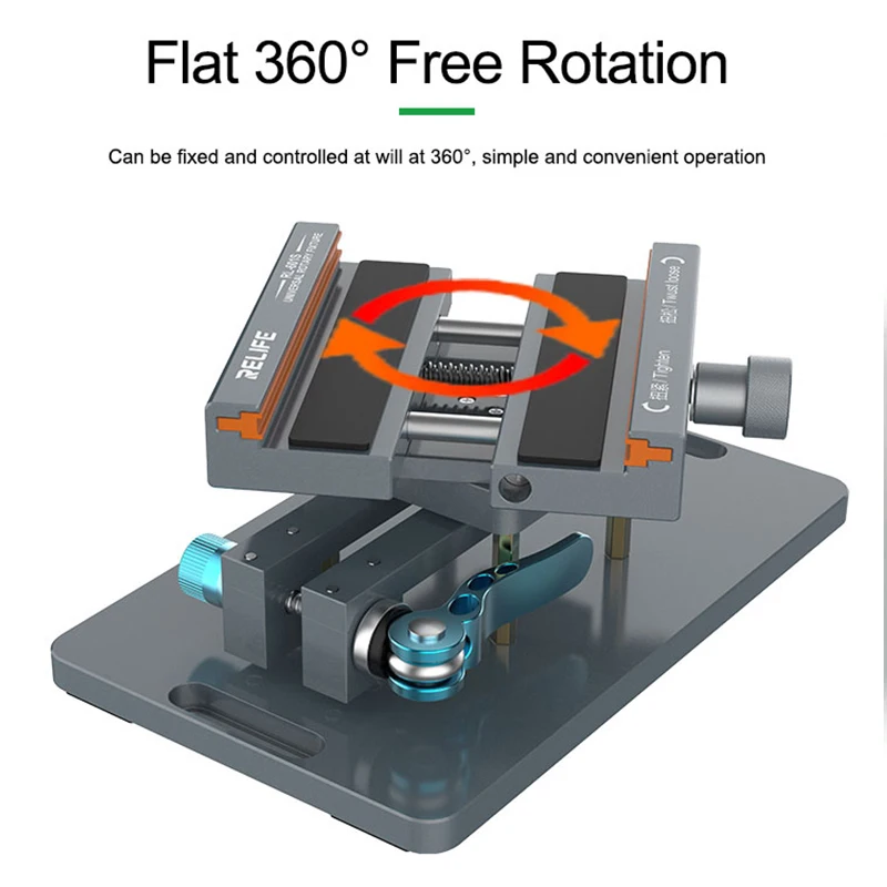 Relife 360 ° rotativa universal dispositivo elétrico antiderrapante suporte de resistência de alta temperatura para o telefone móvel remover o vidro de cobertura traseira