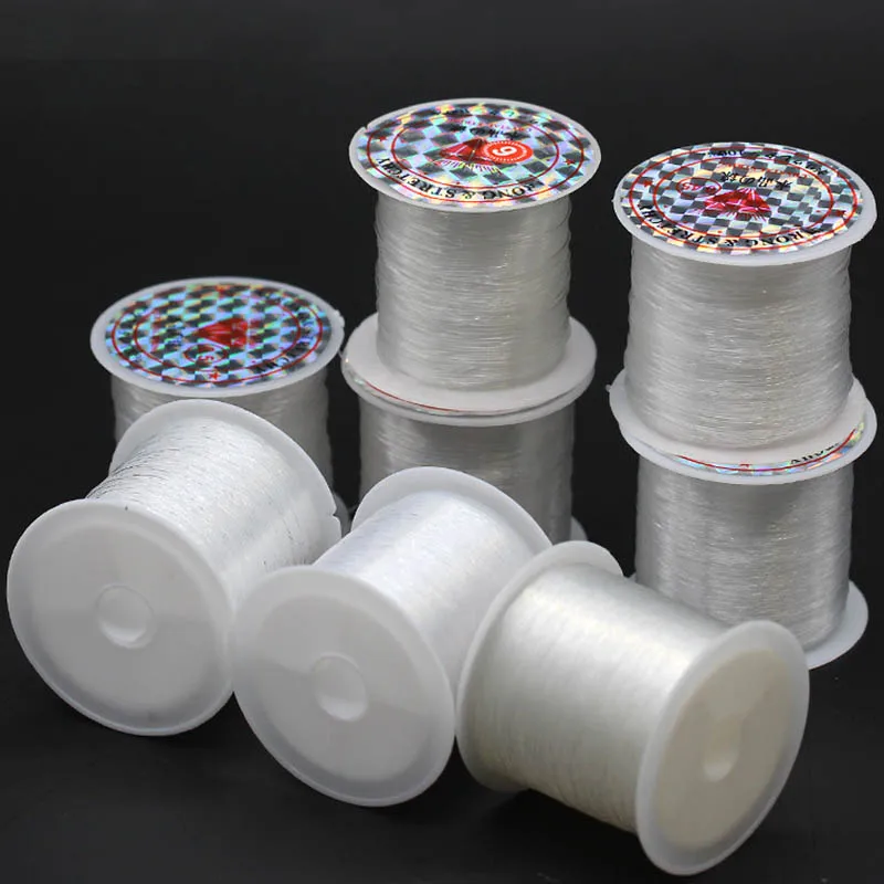 

1roll Beading Cord 0.2mm/0.25mm/0.3mm/0.35mm 0.4mm 0.45mm 0.5mm 0.6mm Non-Stretch Transparent Fish Line Nylon Thread For Jewelry