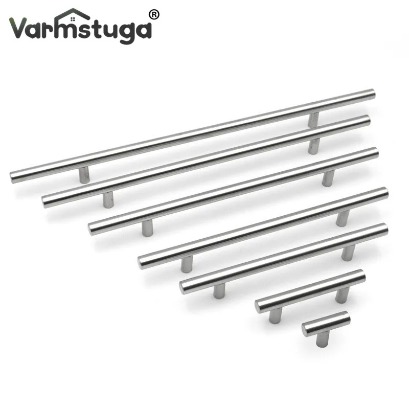 Modern Stainless Steel Kitchen Door Cabinet T Bar Handle Pull Knob Cabinet Knobs Furniture Handle Cupboard Drawer Handle