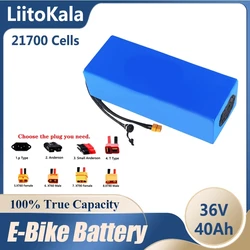 LiitoKala 21700 battery 36V 30Ah 25ah 20ah 15ah 40ah 50ah 45ah battery pack high power battery 42V Ebike electric bicycle