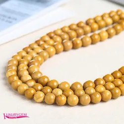 Natural Yellow Mookaite Stone Loose Beads 6/8/10mm Smooth Round Shape DIY Jewelry Accessories 38cm wk378