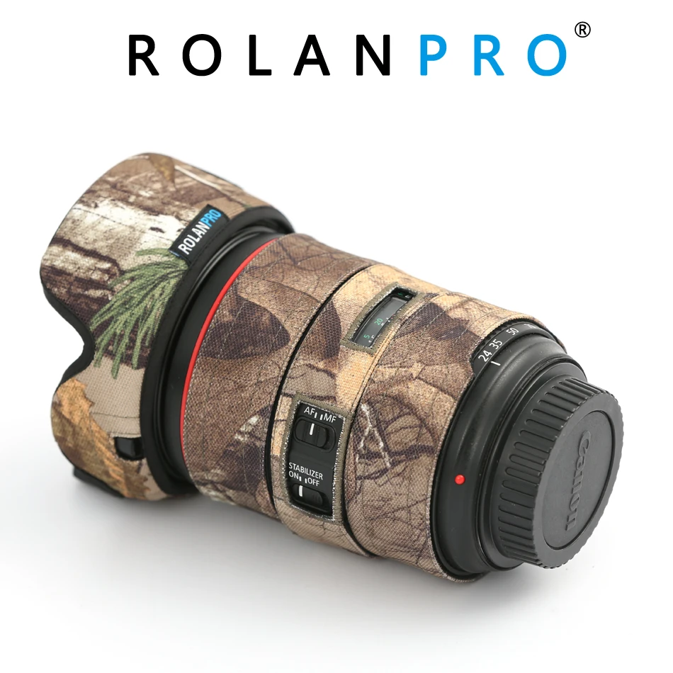 

ROLANPRO Lens Camouflage Coat Rain Cover for Canon EF 24-105mm f4L IS II USM Lens Protective Sleeve For Canon SLR Lens Coat