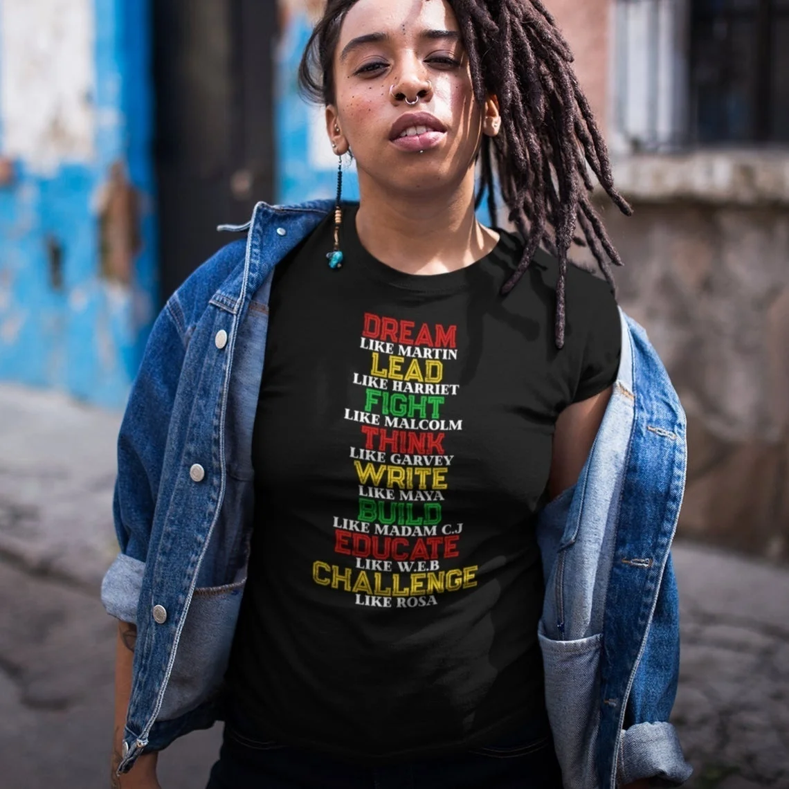 kuakuayu HJN Black History Quote Color America Black People Juneteenth Day's Shirt Unisex Tops Tees Short Sleeve Cotton Top