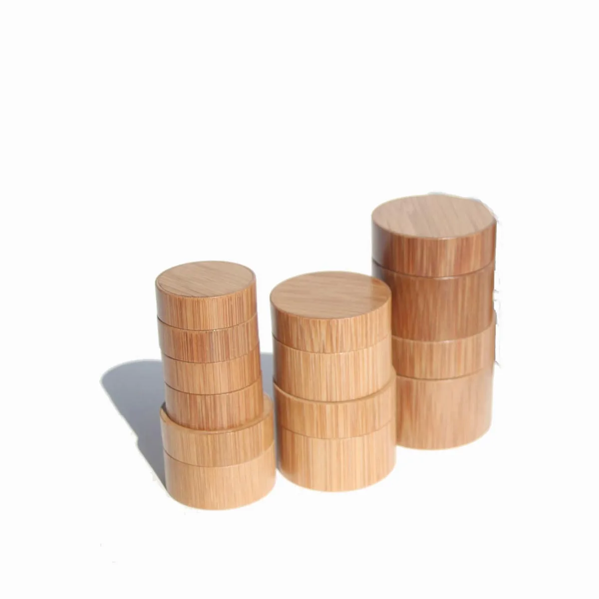 10pcs Natural Bamboo cosmetic jar cosmetic sample containers Environmental packing Material 3g 5g 10g 15g 20g 30g 50g P240