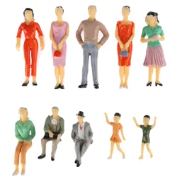 10 pcs 1:25 multicolor Model People Miniature Figures Architectural Models Human Scale Model ABS Plastic Peoples 76mm 2.99 inch