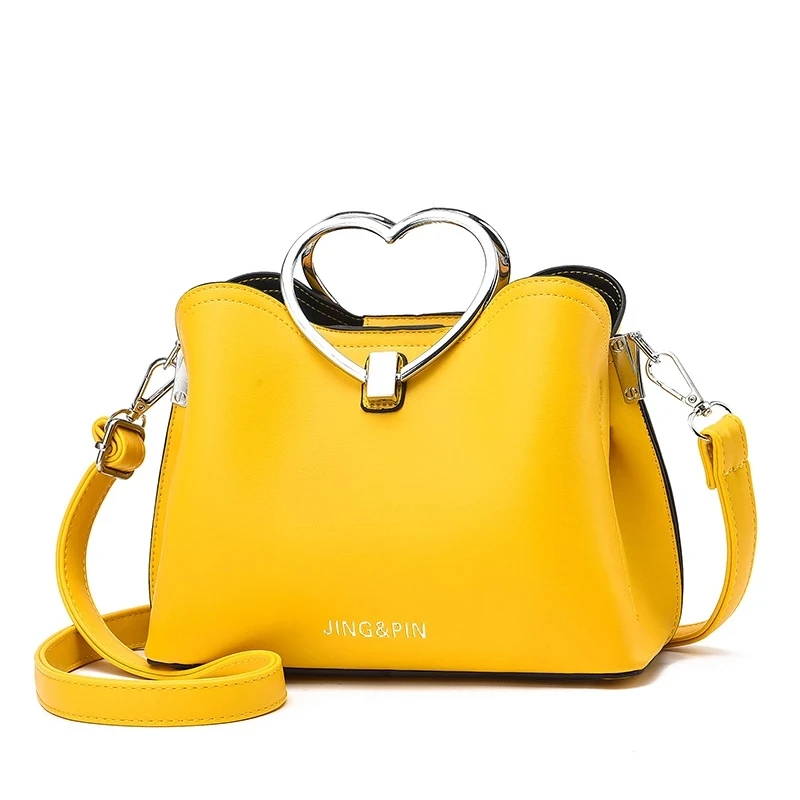 

New Yellow PU Leather Crossbody Bags For Women Travel Handbag Fashion Simple Shoulder Ladies Messenger Subaxillary Bag Totes