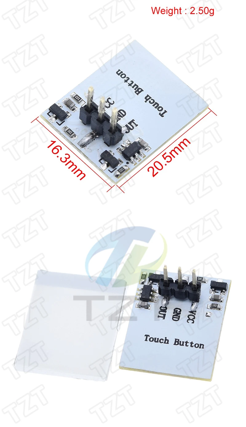 TTP223 12V 1-Kanal-Touch-Relais-Modul Kapazitiver Touch-Tastenschalter-Sensor Selbstverriegelnd/Ohne Verriegelung HTTM Touch-Taste für Arduino – Detail 10