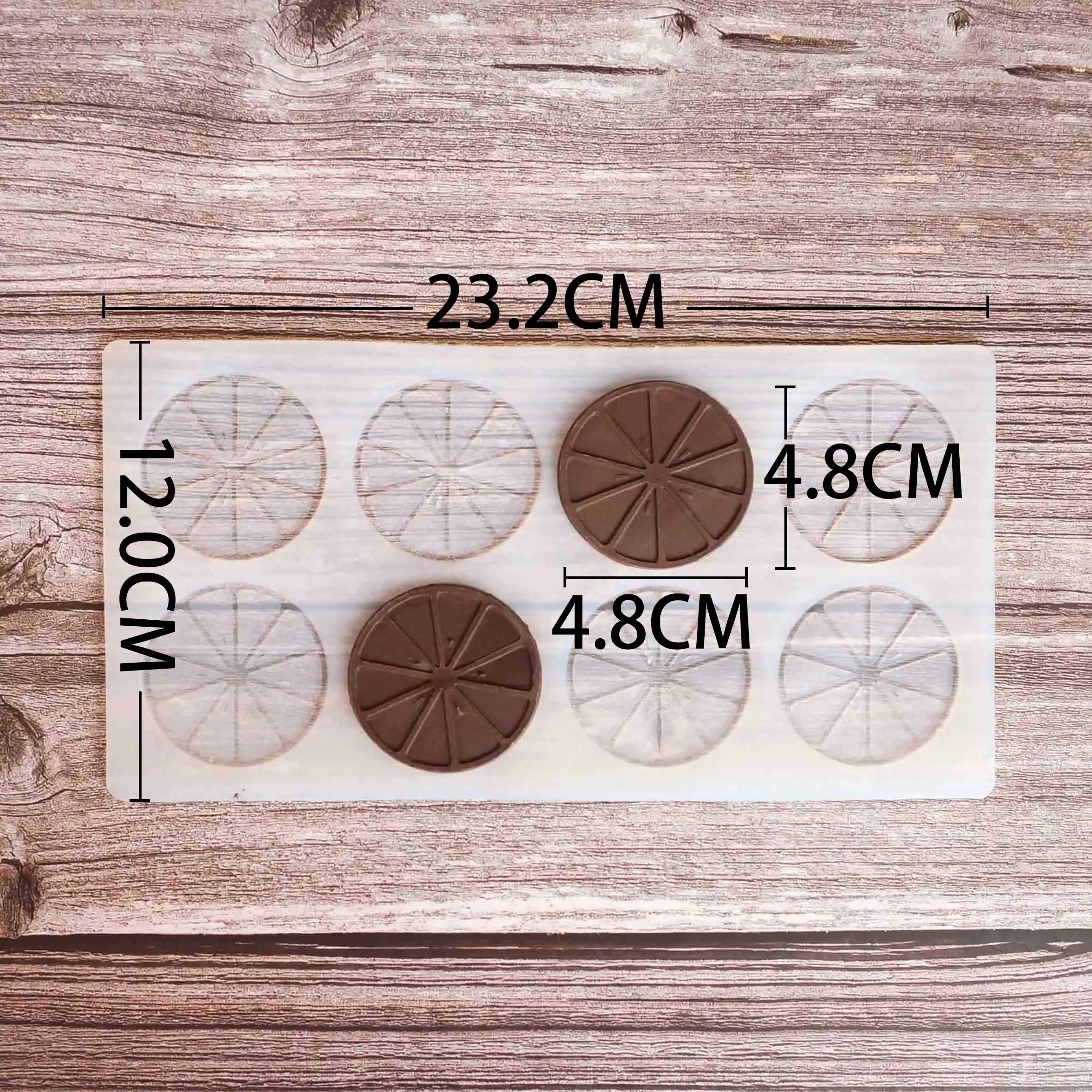 Lemon slice Shape Chocolate Stencil Mold Cake Decorating Silicone Mold Transfer Sheet Baking Chablon DIY Chocolate Dessert Garni