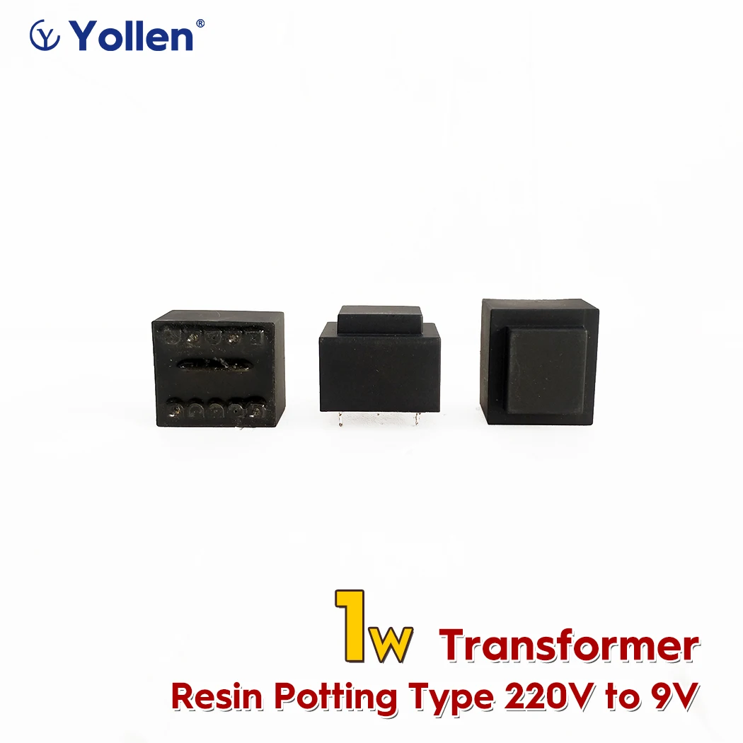 PIN Type 1W Power Transformer 1VA Voltage 220V to 6V/9V/12V/24V Circuit Board DIY Vertical/Horizontal Type Resin Potting Option