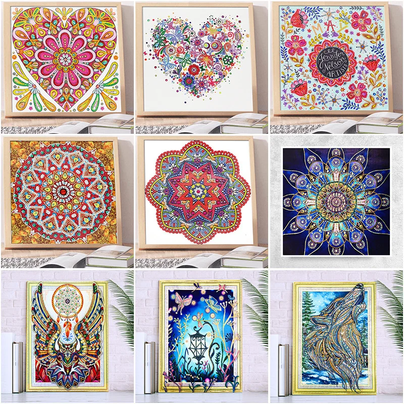 

5D Diamond Painting Full Circle Diamond Clock Embroidery Wall Art Three-dimensional Decorative Painting Living Room Decoration