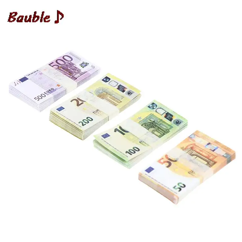 20 قطعة/المجموعة/المجموعة 1/12 دولارات صغيرة دمية جيب اليورو محاكاة لعبة الأوراق النقدية نموذج مصغر مصغرة الملحقات