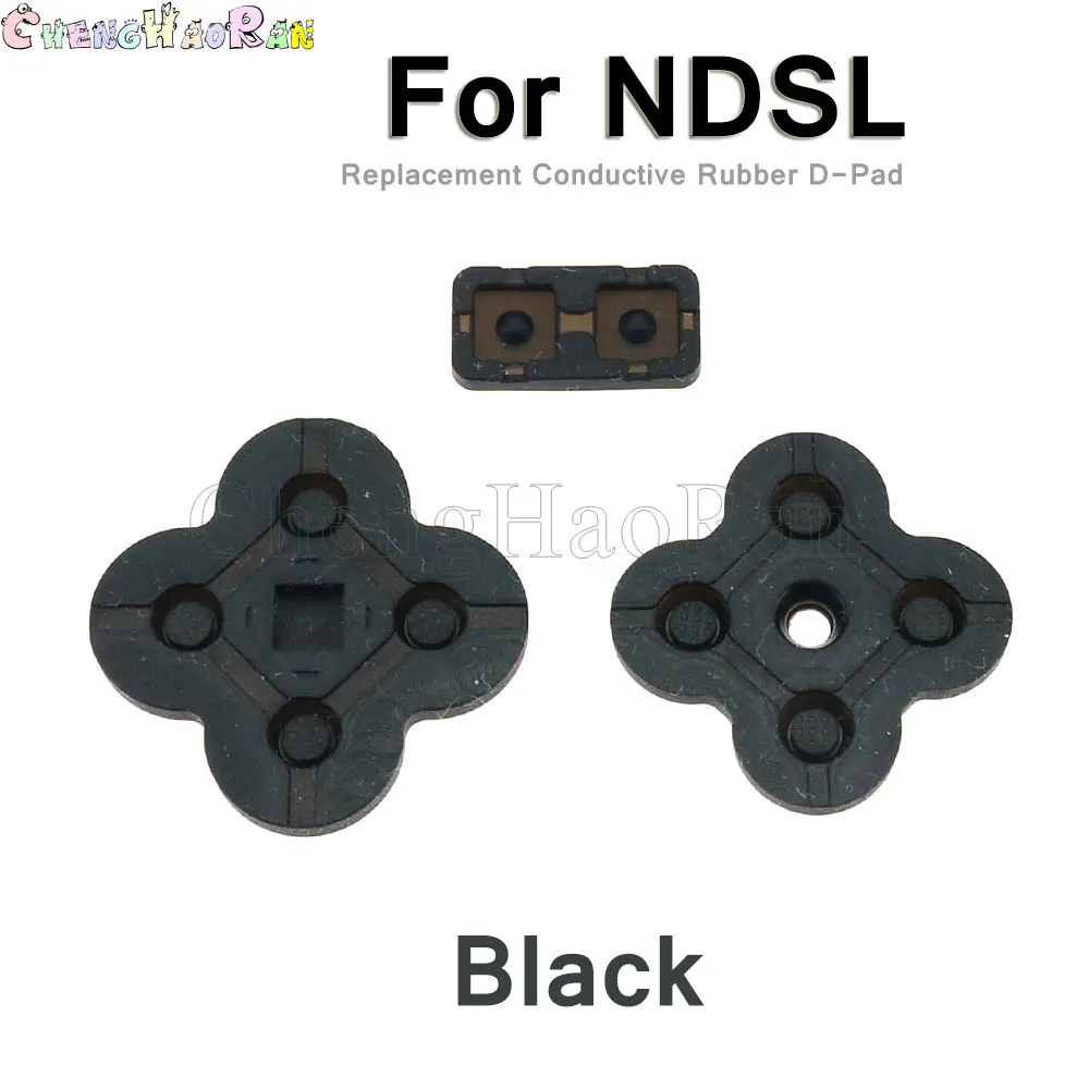 Silicone de Borracha Condutora D-Pad, D-Pad, L R, Esquerda e Direita Teclado para NDSL, DSL, DS Lite, Botão Controlador, Peças de Reparo, 9 Cores, 1 Conjunto