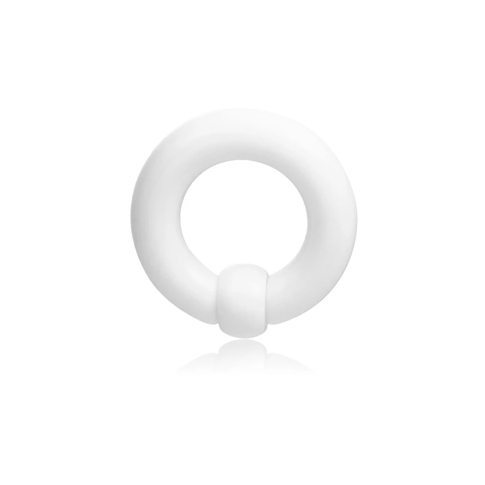 Large Black Acrylic Captive Bead Ring for Body Piercing