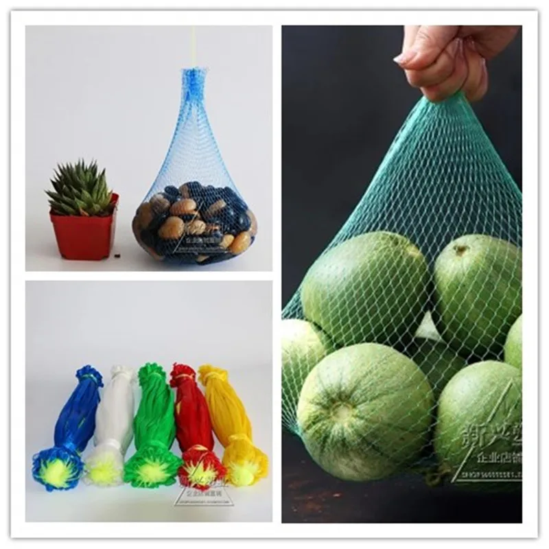 100pcs Garlic net bag food preservation net nylon  bag plastic packing net fruit packing  bag  Gardening net