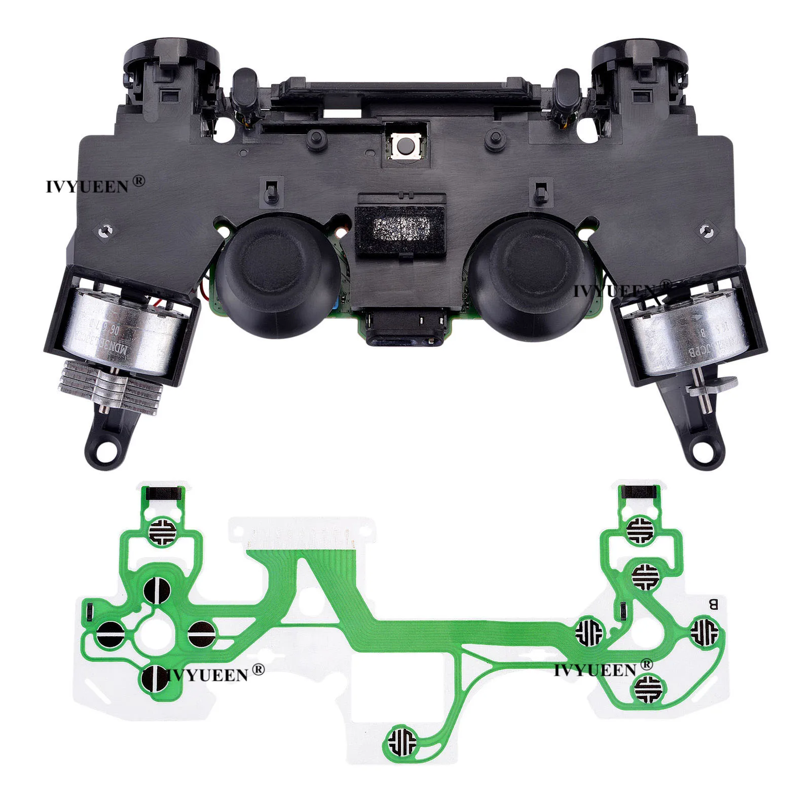 Ivyueen película condutora, 10 pçs, para dualshock 4, ps4, pro, slim, teclado, pcb, circuito de fita, jds, jdm, 055, 001, 011, 030, 040, 050